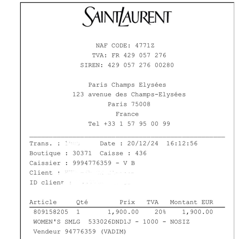 Saint Laurent Sunset Chain Wallet Bag Crocodile Embossed Shiny Leather (BLK/G) - Picture 15 of 15